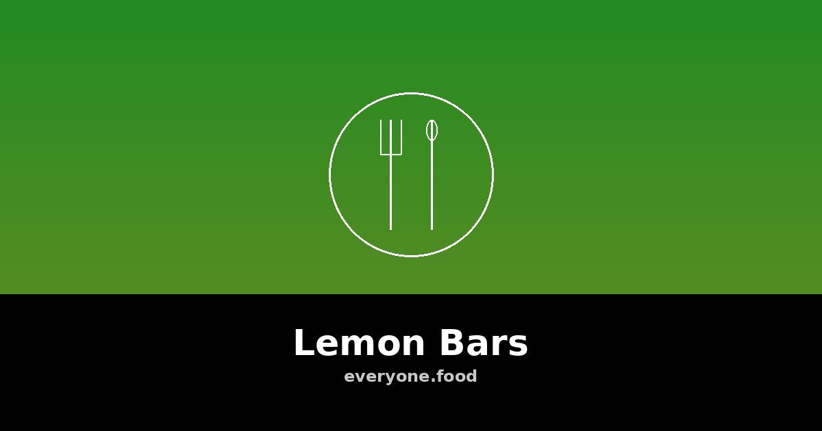 Easy Lemon Bars | everyone.food